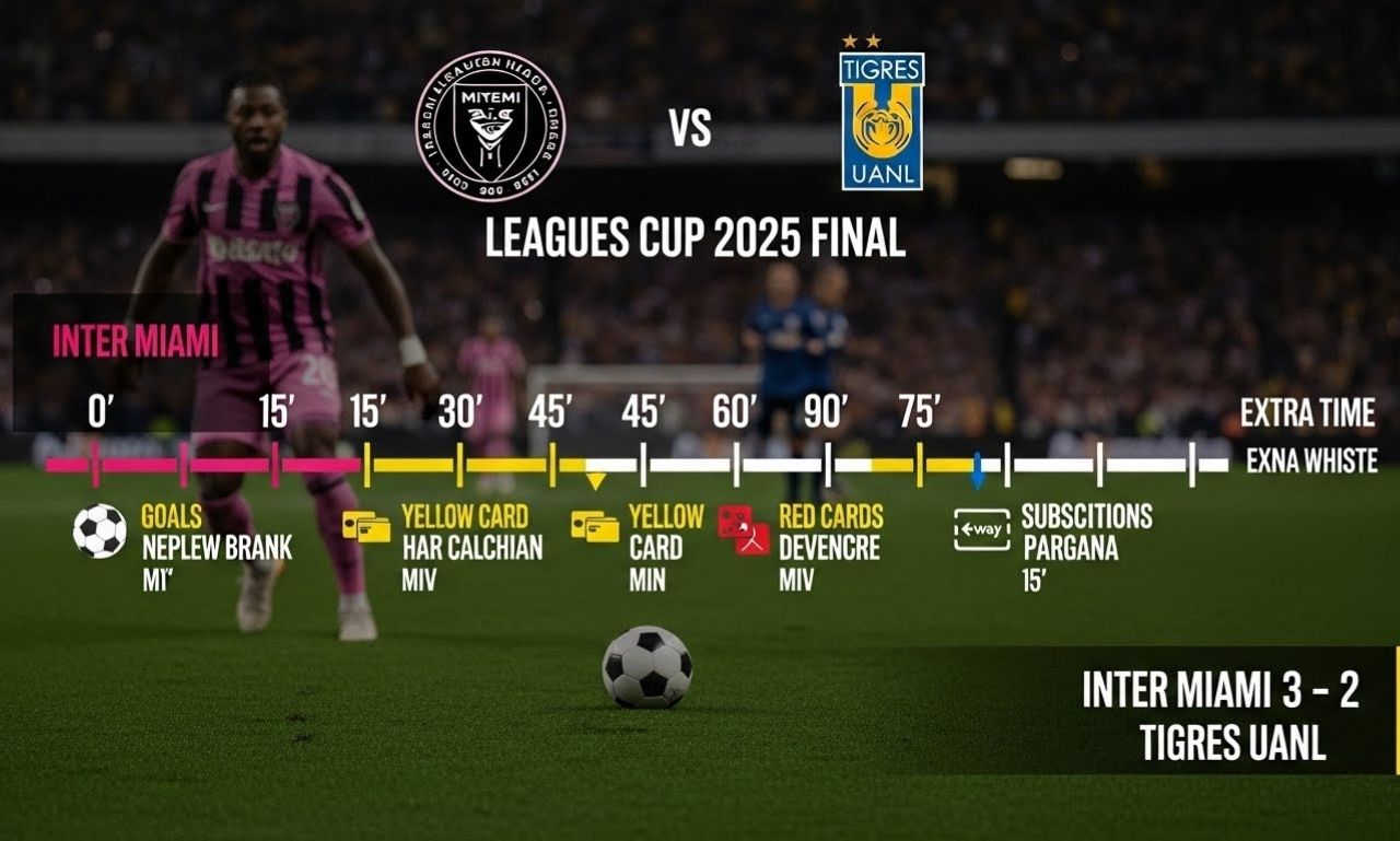Inter Miami vs Tigres UANL Match Timeline – Leagues Cup 2025
