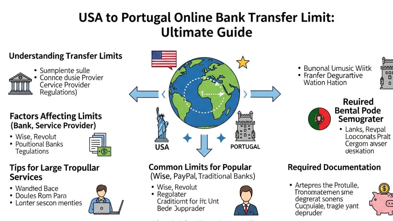 USA to Portugal Online Bank Transfer Limit